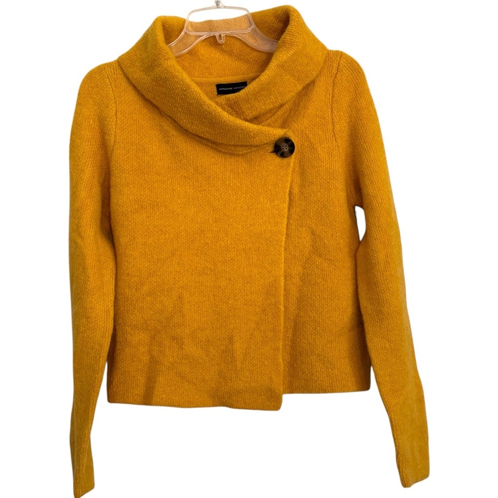 NWT Adrienne Vittadini Size S Long Sleeve Single Button Wrap Cardigan Sweater